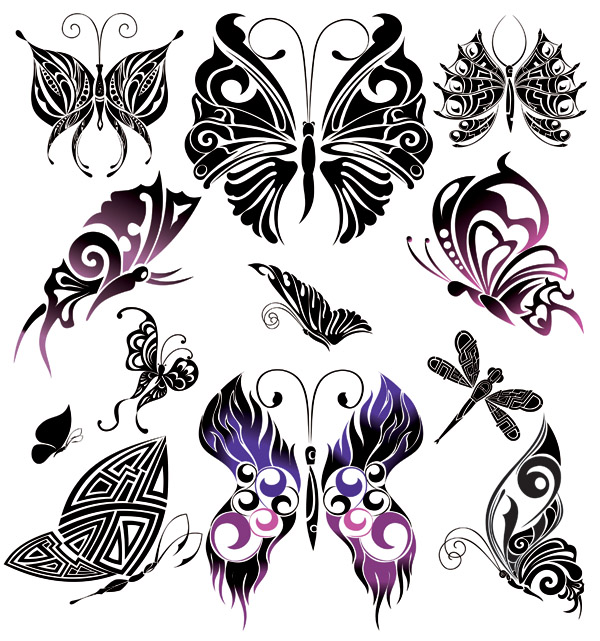 free vector Beautiful butterfly totem vector